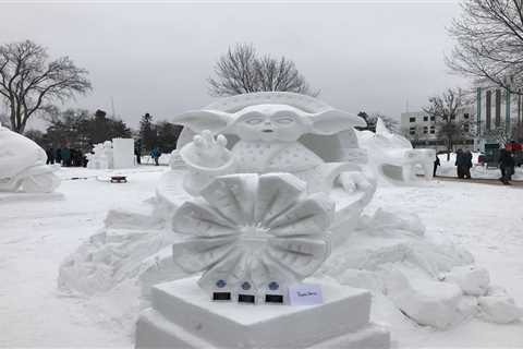 Snow Sculptures Make Snowed in Houses Easy
