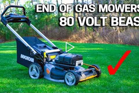 Can a BATTERY LAWN MOWER BEAT GAS? Worx 80V Nitro Review