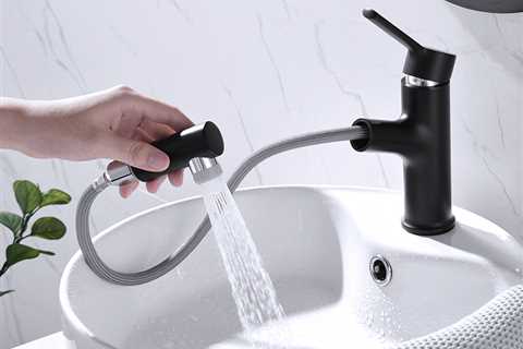 Black Pull Out Basin Faucet Hot and Cold Bathroom Faucet Mixer