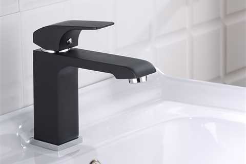 Matte Black Bathroom Faucet with Square Design