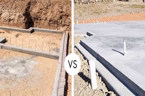 What is the purpose of a concrete slab foundation?