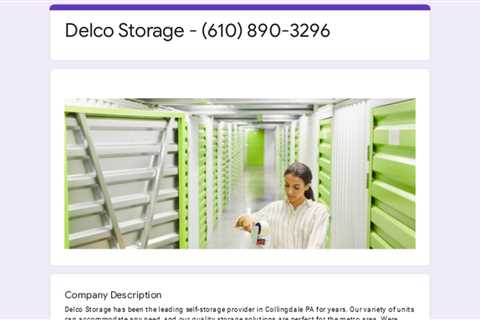 Delco Storage - (610) 890-3296