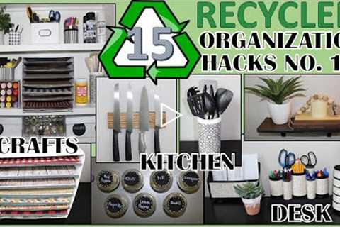 15 RECYCLED ORGANIZATION HACKS | REPURPOSED ORGANIZATION IDEAS | #StayHome and Craft #WithMe