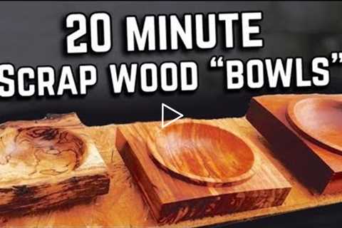 Beginner Wood Turning Projects - SCRAP WOOD BOWLS