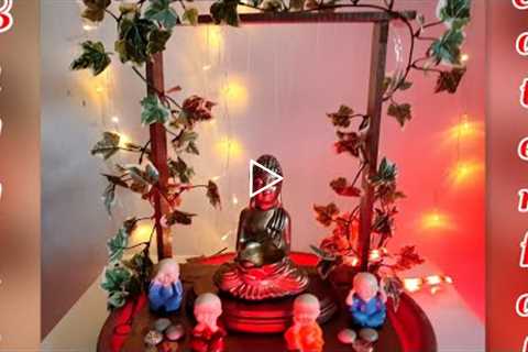 #Easy and simple homemade Buddha fountain #DIY beautiful Buddha Waterfall #DIY home decor