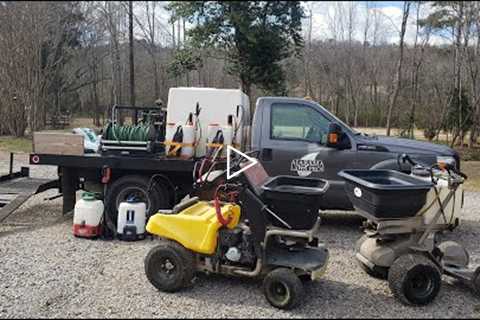 2022 Lawn Care Equipment Setup for Weed Control and Fertilization