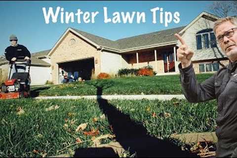 Fall Lawn Fertilizer // WINTERIZER and Late Fall Lawn Tips // ALL GRASS TYPES // Thrower'''' Down