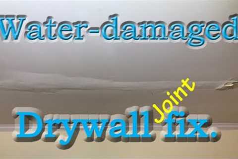 How to fix water-damaged drywall ceiling joint