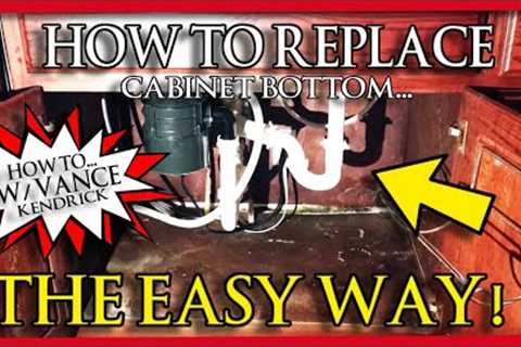 How to replace rotten sink base cabinet bottom. The Easy Way. Mold & water damage