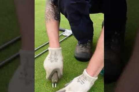 Changing a hole on a golf course (ASMR)