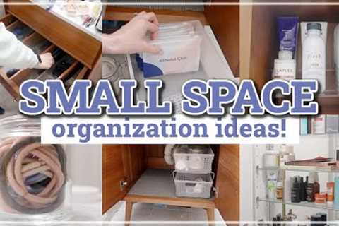 SMALL BATHROOM ORGANIZATION IDEAS 2023 / RENTER FRIENDLY ORGANIZATION HACKS & IDEAS