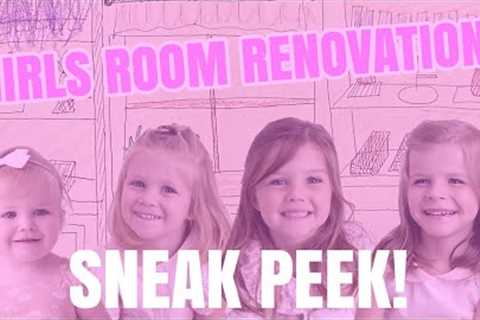 SNEAK PEEK! Renovating a bedroom for 4 GIRLS! - BUNK BEDS, BUILT INS, AND AN AMAZING TRANSFORMATION!