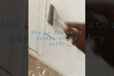 How to fix water damage to n dry wall.