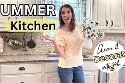 SUMMER KITCHEN CLEAN & DECORATE WITH ME 2023 | KITCHEN DECORATING IDEAS