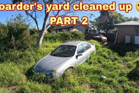 Impossible yard clean up! ||Part 2|| Hoarder''s yard