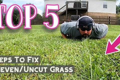 5 Steps to Fix Mowers Uneven Cut | Leaving a Strip of Grass| DIY How To