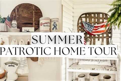 Thrifty Patriotic Summer Home Tour | Decorating Ideas for Summer 2023 | Living it Country Tours