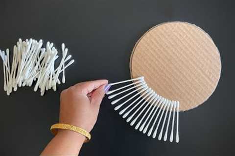 Beautiful Wall Hanging Using Cotton Earbuds / Paper Crafts For Home Decoration /  Easy Wall Hanging