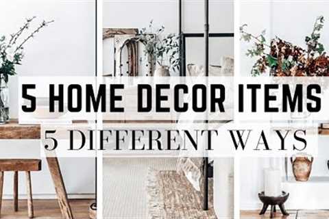 5 ESSENTIAL HOME DECOR ITEMS STYLED 5 DIFFERENT WAYS || PART 2 || 2023
