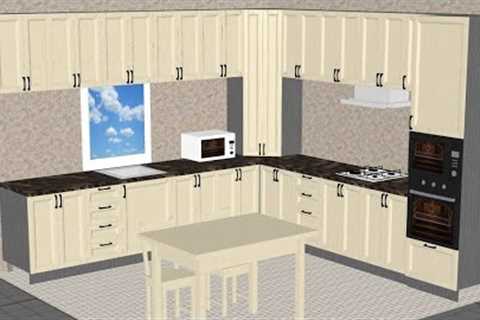 fantastic kitchen cabinet design ideas //L shape kitchen cabinet 4x4  beautiful design ideas..