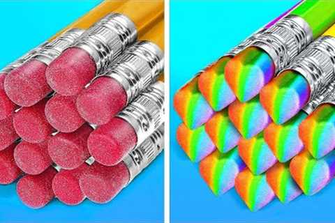 GENIUS SCHOOL HACKS || Smart DIY Tricks ! Cool Crafts And Gadgets You Will Love by 123 GO! Genius