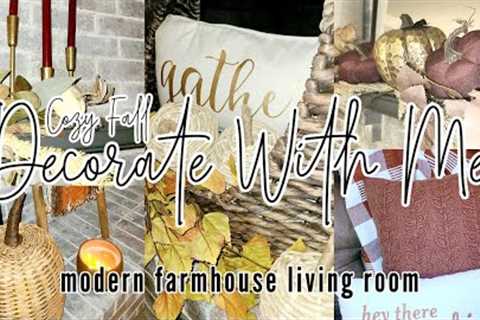 *NEW* COZY FALL FARMHOUSE DECORATE WITH ME! // COZY FALL LIVING ROOM // NEUTRAL FALL HOME DECOR