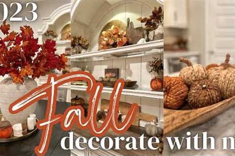 🍁2023 FALL DECORATE WITH ME PART 1 | SIMPLE FALL DECOR IDEAS | BUDGET KITCHEN & DINING FALL..