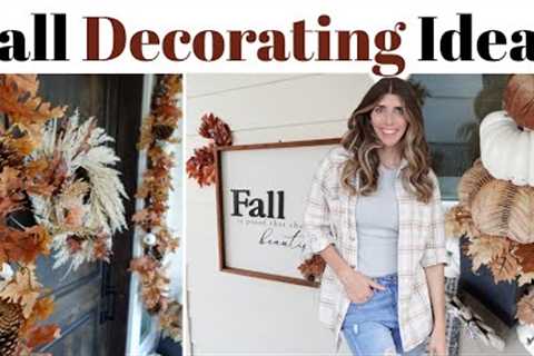 Rustic Fall Porch Decorating Ideas / Decorating For Fall With Me, Fall Shop & Decorate 2023