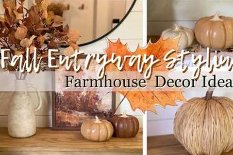 2023 Fall Entryway Console Table Styling Decorating Ideas | Fall Decorate With Me | Fall Decor