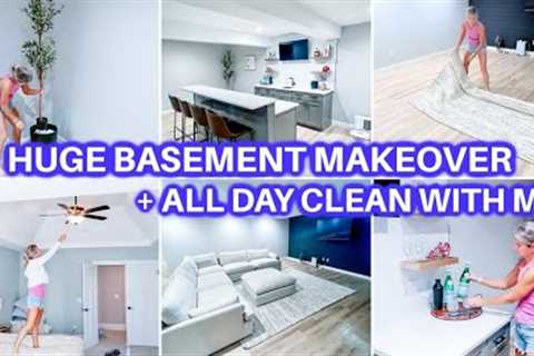 🏡NEW! ALL DAY CLEAN WITH ME | 6 hours of speed cleaning motivation | ROOM MAKEOVER |BASEMENT..