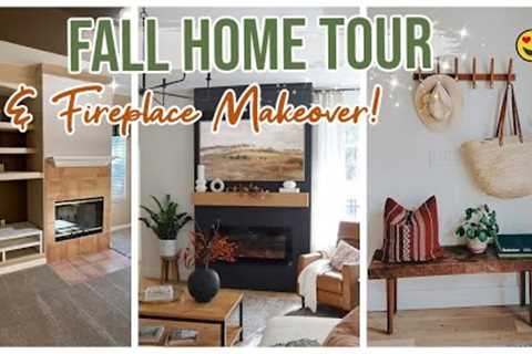 2023 Fall Home Tour | We gave our Fireplace a Makeover | Budget DIY