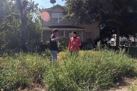 INJURED Man Can’t CUT HIS OVERGROWN Yard Gets A BIG SURPRISE MAKEOVER