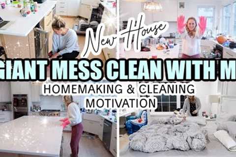 *NEW* GIANT MESS KITCHEN CLEAN WITH ME | CLEANING & HOMEMAKING MOTIVATION | Amanda''s Daily Home