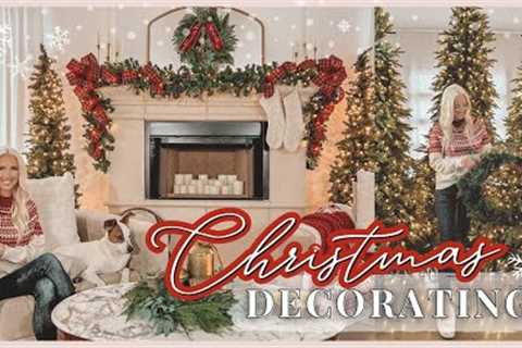 2023 CHRISTMAS DECORATING | CHRISTMAS GARLAND | LIVING ROOM DECOR | CHRISTMAS DECORATING IDEAS 2023