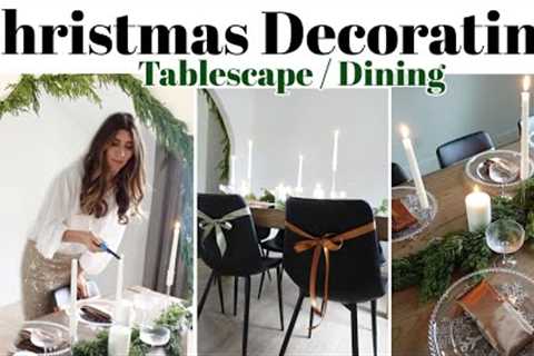 2023 Christmas Decorate With Me Dining Room / Holiday Modern Lux Style / Holiday Tablescape