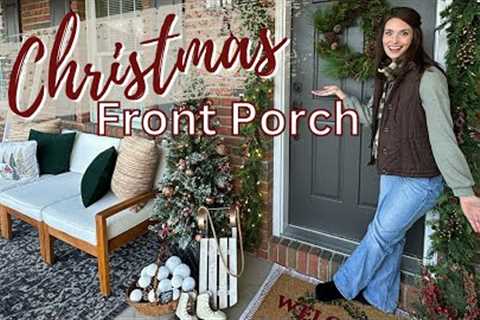 SIMPLE HOLIDAY CHRISTMAS FRONT PORCH | CHRISTMAS 2023 DECORATE WITH ME