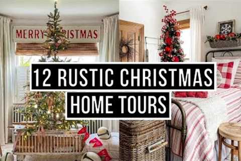 12 Antique Farmhouse Christmas Home Tours - Music Only!