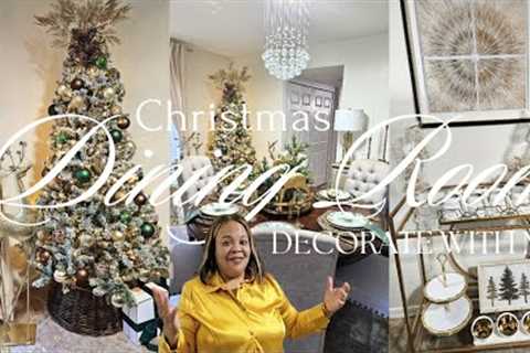 Decorate My Home with Me: Christmas Dining Room 2023 | Tablescape | Bar Cart | Buffet