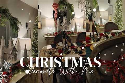 NEW🎀🌲2023 CHRISTMAS DECORATE WITH ME🎀🌲COZY TRADITIONAL CHRISTMAS DINING ROOM🌲🎀🌲