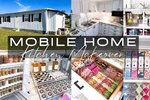 ULTIMATE MOBILE HOME KITCHEN MAKEOVER | Mobile Home Cleaning | Kitchen Organization Ideas with TEMU