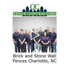 Brick and Stone Wall Fences Charlotte, NC - QC Fence Contractors
