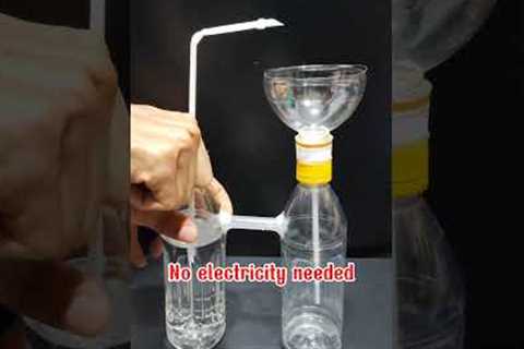 DIY Desktop Fountain Without Electricity From Plastic Bottles #shorts