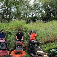 FIVE MOWERS vs a HUGE OVERGROWN LAWN: FREE TRANSFORMATION for the COMMUNITY!