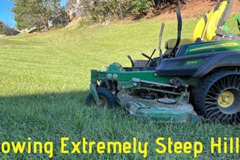 How To Mow Extremely Steep Hill