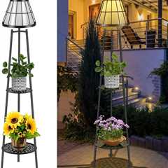 45.4'’ Metal Solar Floor Lamp Review: A Garden Charm