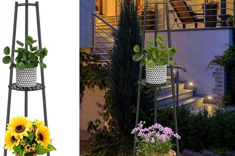 45.4'’ Metal Solar Floor Lamp Review: A Garden Charm