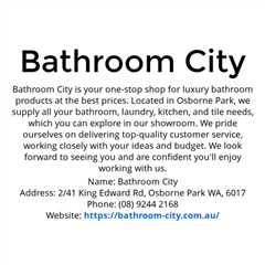 Presentations by Bathroom City