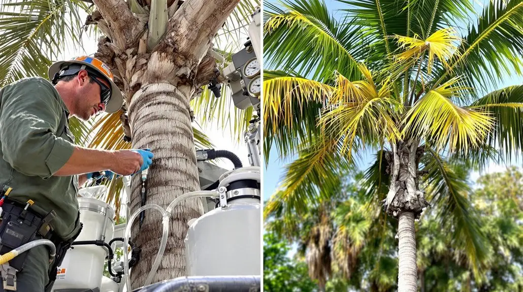 Effective Disease Control In Palm Trees Using Trunck Injections With Oxytetracycline HCL (OTC) In..