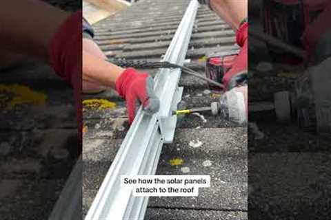 See how solar panels attach to the roof #solarpower #solarpv #solar