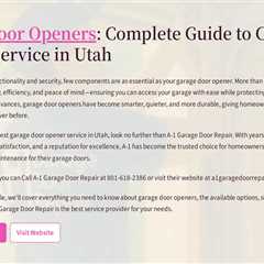 Garage Door Openers : Complete Guide to Choosing the Best Service in Utah